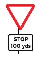 Distance to "STOP" line ahead