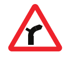 Junction on bend ahead