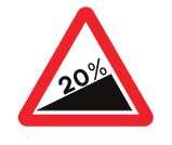 Steep hill upwards