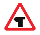 T-juction with priority over vehicles from the right