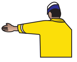 Stop, Traffic approaching from behind