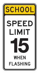 School Speed Limit When Flashing