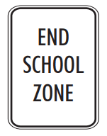 End of Controlled School Zone