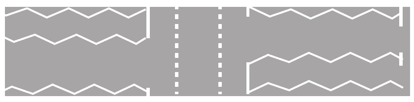 Zigzag lines at a pedestrian crossing