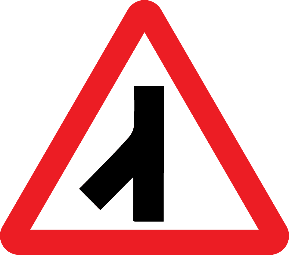 Traffic merging from left ahead