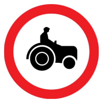 No Agricultural Vehicles