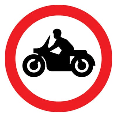 No Entry for Motorcycles