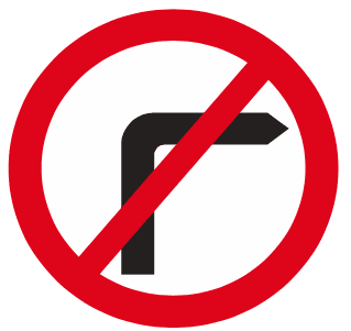 No right turn