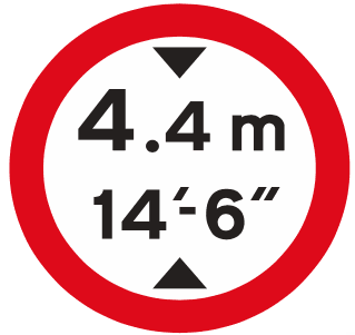 No vehicles over height shown