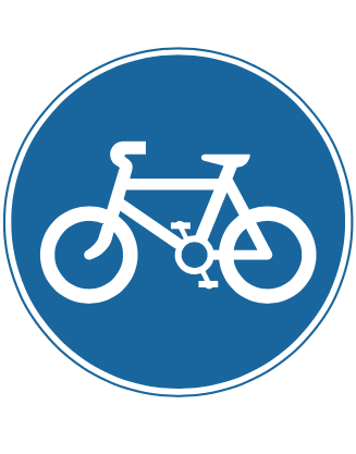 Route to be used by pedal cycles only