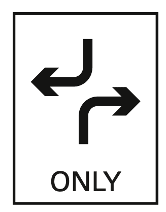 Two-way right turn lanes (shared/centre turn lane) - LEFT TURN ONLY