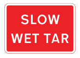 Temporary hazard at road works