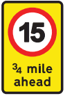 mandatory speed limit ahead