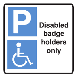 Parking restricted to disabled permit holders only