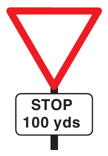 Distance to ‘STOP’ line ahead