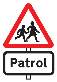 School crossing patrol ahead