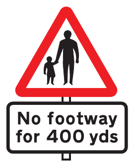 Pedestrians in road ahead