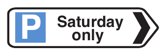 Parking place available only on the day specified