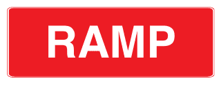 Temporary hazard at road works: ramp