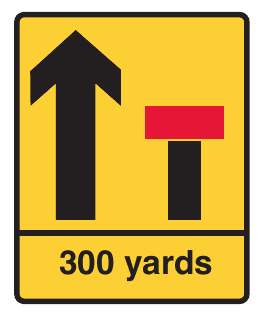 Temporary lane closure (position of arrows lanes open and closed)