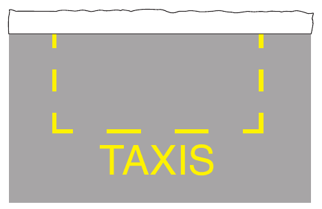 Taxi parking bay marking