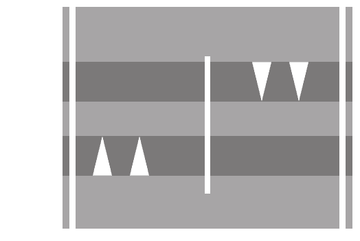 Speed bump markings