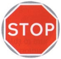 Manually operated temporary STOP sign