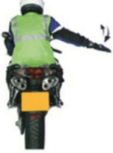 Motorcyclist: I want to slow down or stop