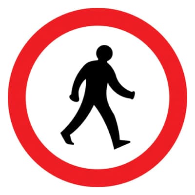 No Pedestrian Crossing
